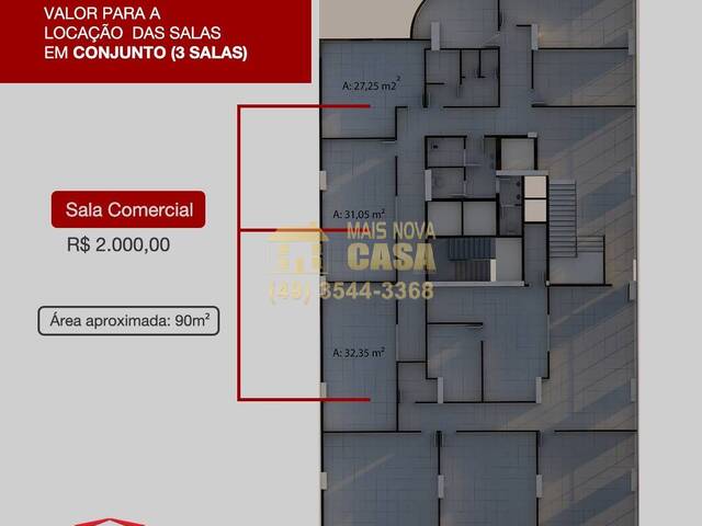 Sala para Locação em Campos Novos - 4